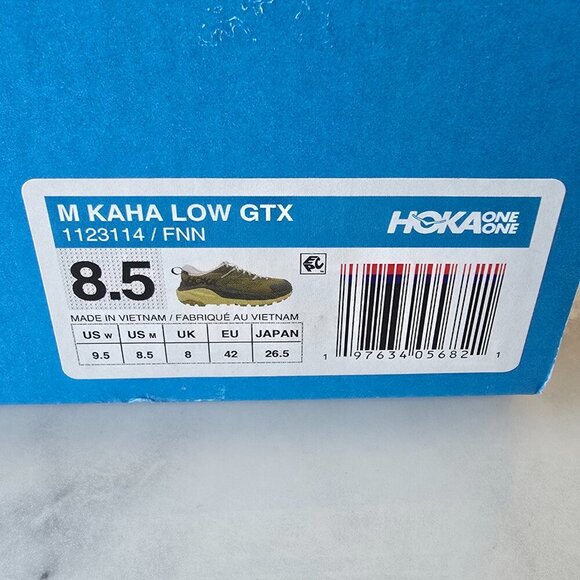 HOKA Kaha Low GTX Trail Shoes Mens 8.5 Olive Green Vibram Gore-Tex EU 42 Like Ne main image 4